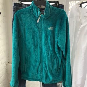 Turquoise The North Face Fuzzy Jacket
